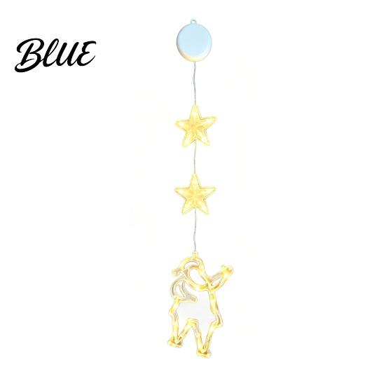 Battery Operated Hanging Lamps Star Moon Window Light Warm LED String Lights Home Gathering Atmosphere Lighting Decorative Lamp for Holiday