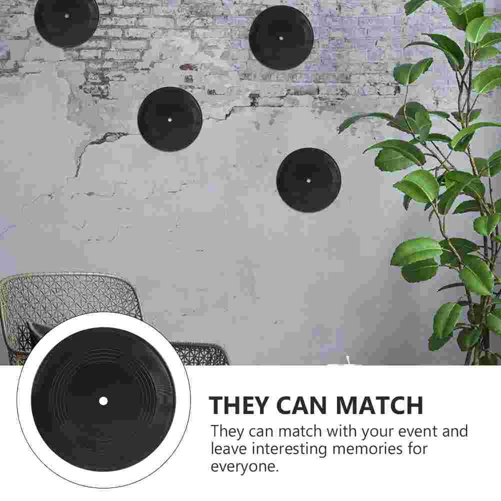 3 szt. Dekoracja Płyty Winylowej Puste Płyty Ozdoby Wnętrz Artykuły do Domowego Baru Estetyka Vintage Ściana Retro Fałszywy Prezent