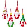 Adorable Knitted Christmas Decorations With Striped Beanie Gnome Star Ornaments