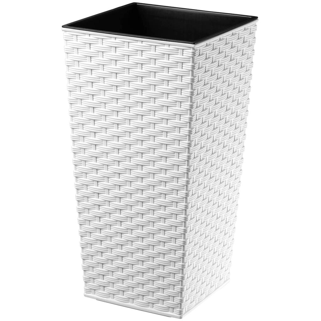 KADAX Doniczka Donica Z Wkładem Osłonka Kwietnik Wysoka Ogrodowa Grafit 19x36cm