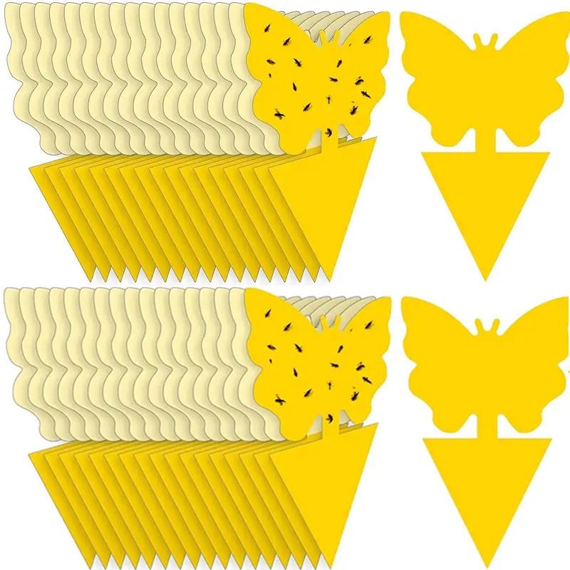 Butterfly and Sunflower Flower-Shaped Yellow Double-Sided Sticky Insect Trap Board