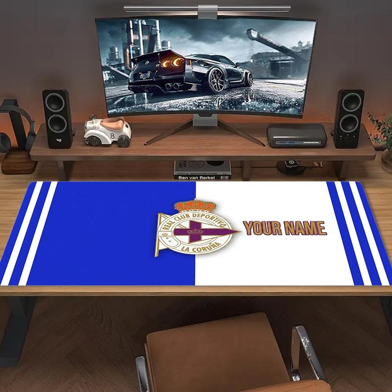Custom Name Real Club Deportivo Mouse Pad Large Gaming Table Cushion Nonslip Laptop Tablet Big Mousepad Xxl Mat Mini Pc Playmat With Lock Edge