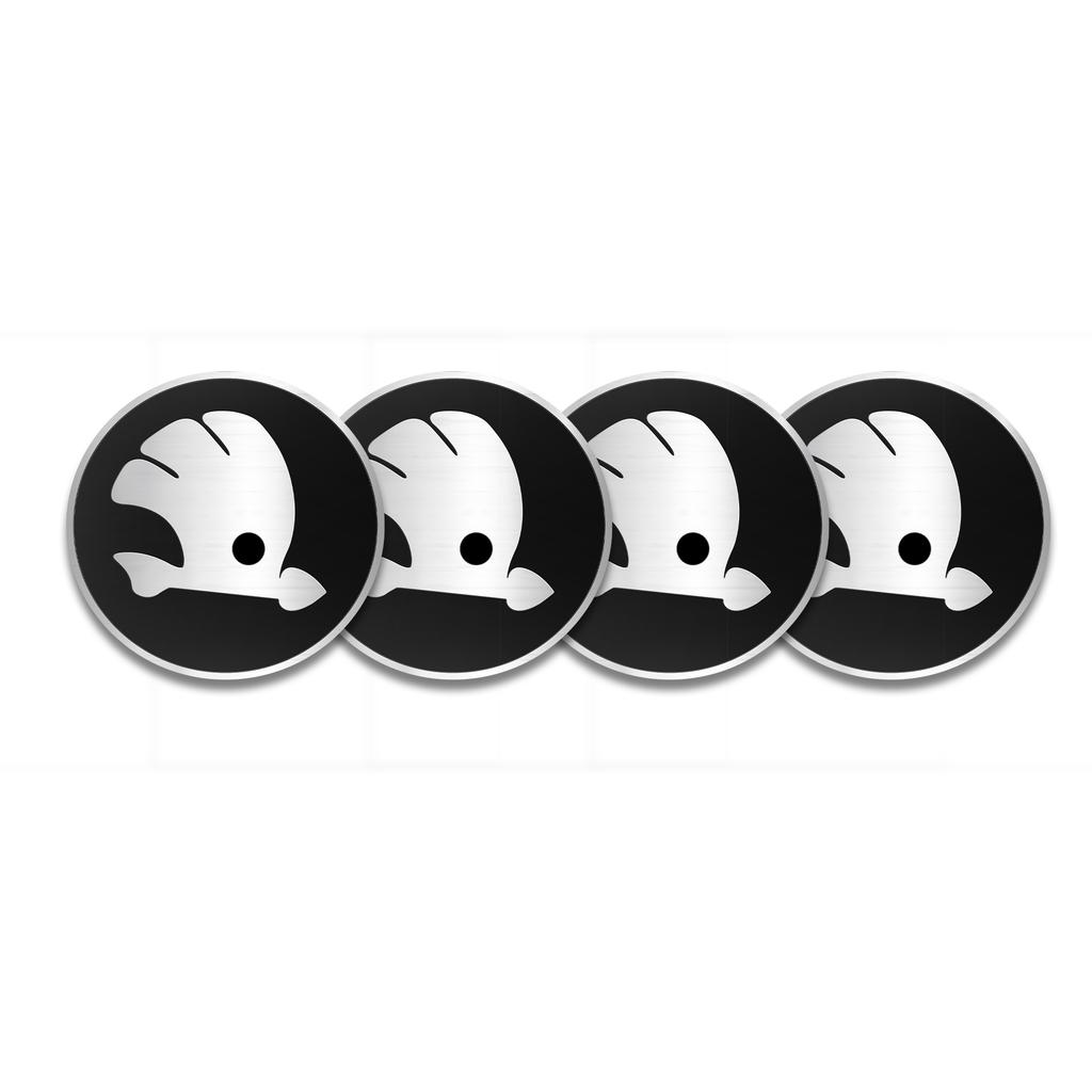 4 stuks Auto Styling Wielnaafdop Stickers Auto Refit Accessoires Voor Skoda S Fabia Rapid Octavia Superb A5 a7 2 Kodiaq Scala VRS