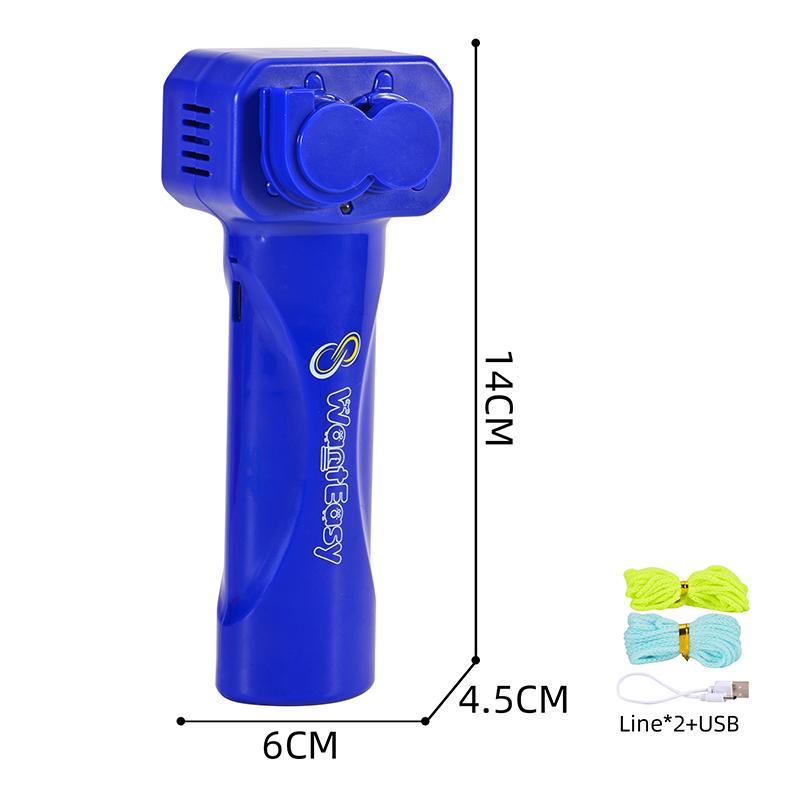 

Glow-in-the-Dark Rope Launcher Fidget Toy Fun Electric Toys Decompression Rope Handheld Adjustable Speed Glow-in-the-Dark Rope синий