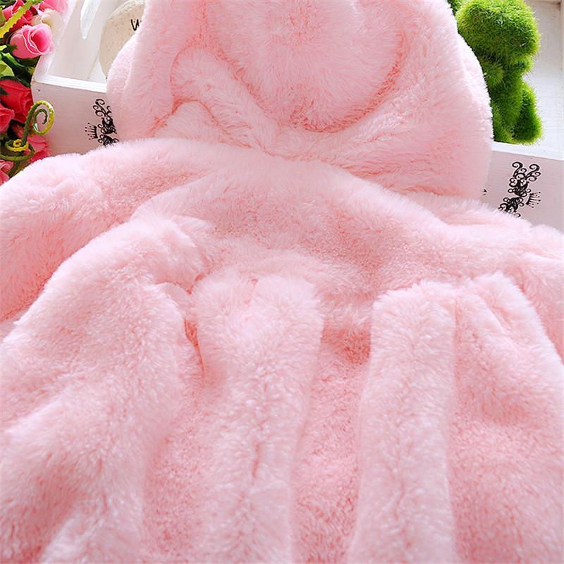 Girls' New Hooded Furry Cape Coat - Winter Faux Fur Shawl Sweater for Dolls