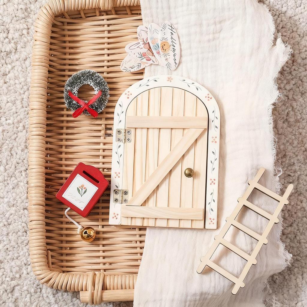 Fairy Door Christmas Fairy Craft Supplies Miniature Small Garden Ornament Doll House Kit For Playroom Living Room Classroom