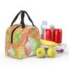 Colorful Leaves Leaf Vein Pattern Insulated Lunch Bag for Women Children Portable Food Boxes Thermal Lunch Box Tote