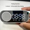 USB Plug-in Mirror Digital Alarm Clock Timer Support TF FM Radio Wireless Speaker Subwoofer Desktop Music Player