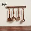 5Pcs Kitchen Dollhouse Miniature Spoon Shovel Cookware Tools DIY Accessories Kit