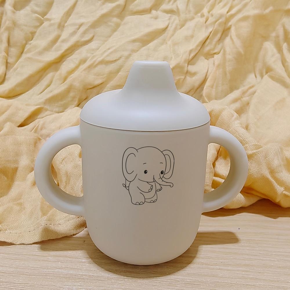 1PC Personalized Customization Name Pattern Silicone Sippy Cup for Babies/Toddlers Baby Cups Custom Water Bottle