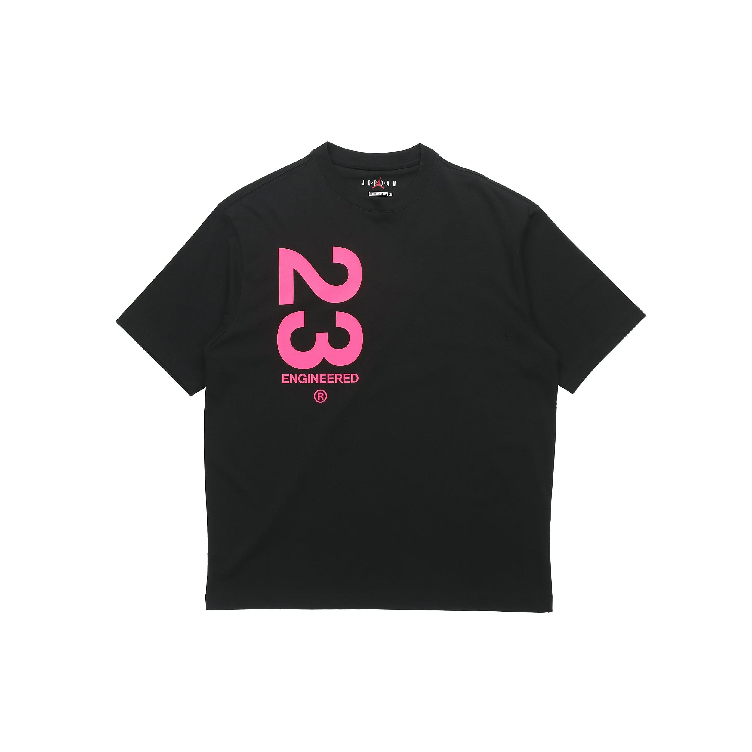 Jordan 23 T Shirts Men s Black Crew Neck Moderate Straight Fit CZ4909-010 XXL