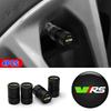 For Skoda VRS Octavia 1 2 3 Rapid Kodiaq Karoq Fabia Kamiq Superb Knurling Tire Valve Aluminum Silver Car Tire Valve Stems Cap