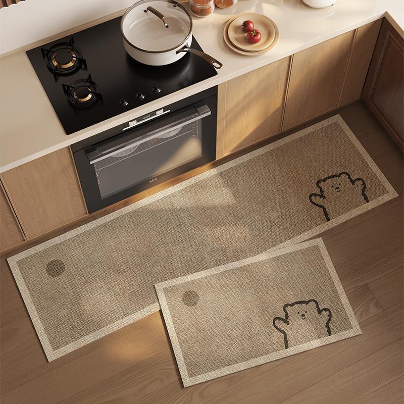 

Japanese Wabi-sabi Kitchen Mat Cute Animal Design Waterproof Oil-proof Soft Non-slip Rug Easy To Clean Floor Carpet 1pc 50x80cm