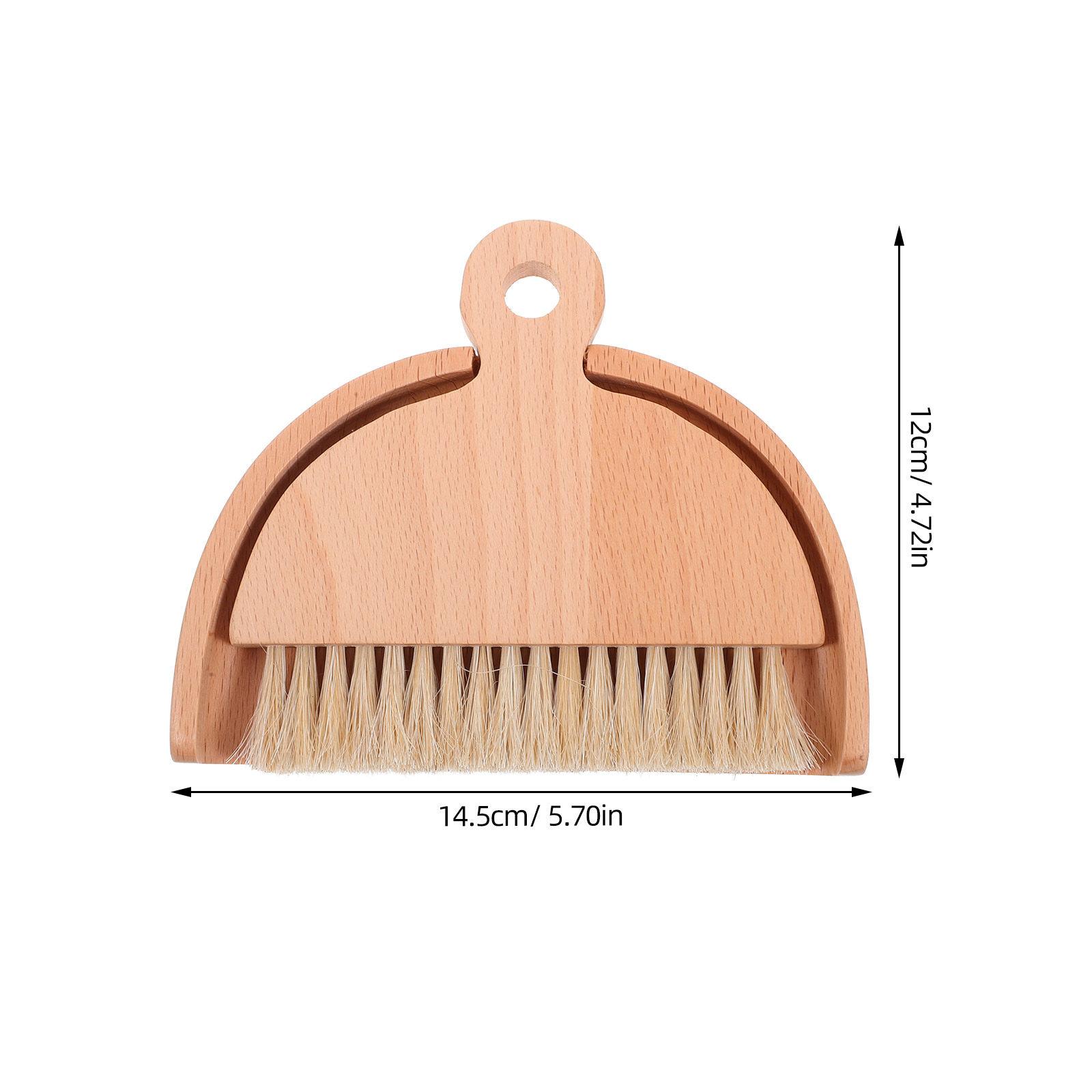 Portable Mini Desktop Sweeping Kit Standing Broom Dustpan Small Cleaning Brush Compact Tools for Home Office Table Cleaning белый