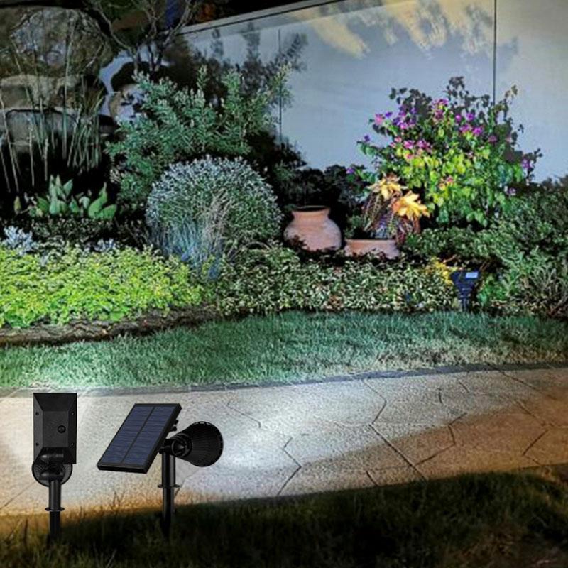 Spot de Jardin Solaire Changement de Couleur RGB Guirlande de Rue Lampe de Pelouse Étanche Éclairage Paysager Extérieur Décoration de Maison