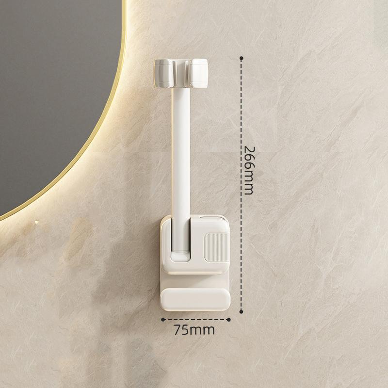 Hair Dryer Holder Non-Drilling Wall-Mounted Hair Dryer Stand For Bathroom Wall Mounted Lazy Storage Stand Rack Shelf