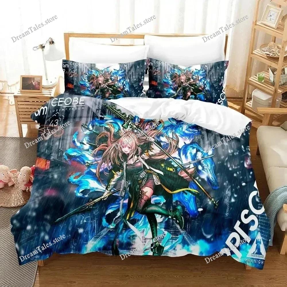 New Arknights Bedding Set Single Twin Full Queen King Size Bed Set Adult Kid Bedroom Duvet Cover Sets 3D Print Game Anime741