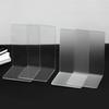2 Pcs L-Shaped Transparent Book Ends Fall-resistant Acrylic Book Ends Clear Acrylic Bookends for Shelves Organizer