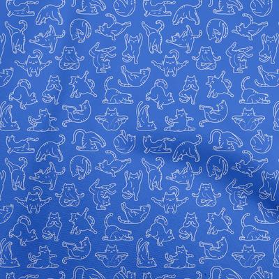 Cotton Flex Blue Fabric Conversational Print Diy Clothing Quilting Fabric Print Fabric By Yard 40 Inch