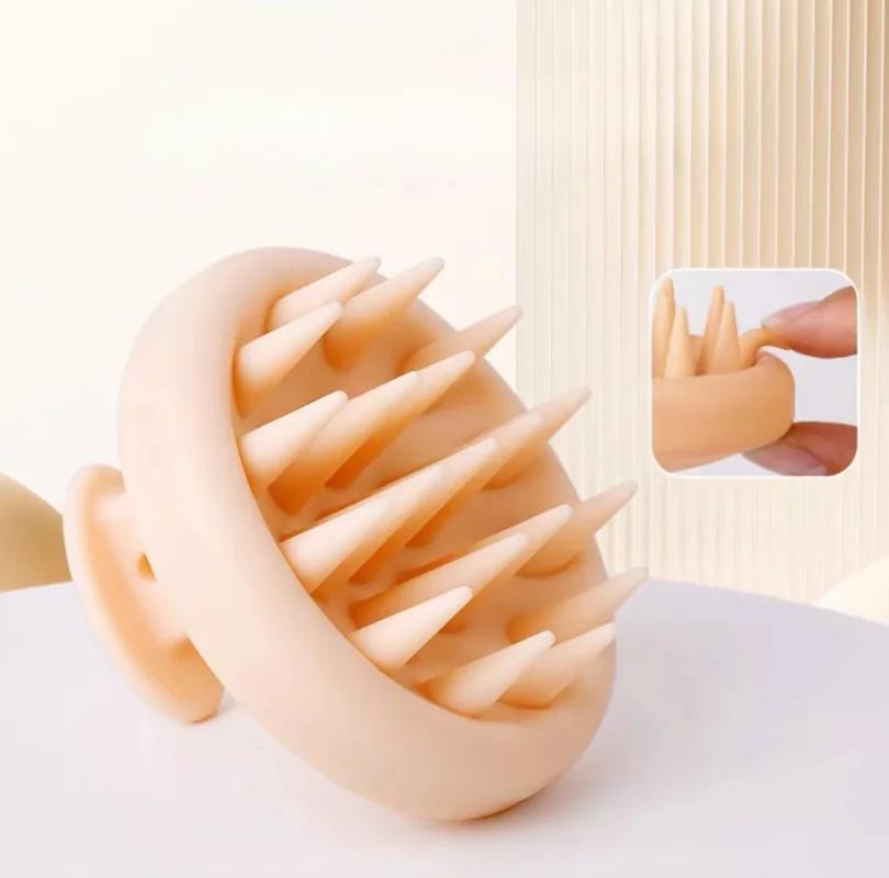 Full Silicone Scalp Massage Shampoo Brush,Head Scrubber with Soft Bristles,Women/Children Hair Comb Hairbrush