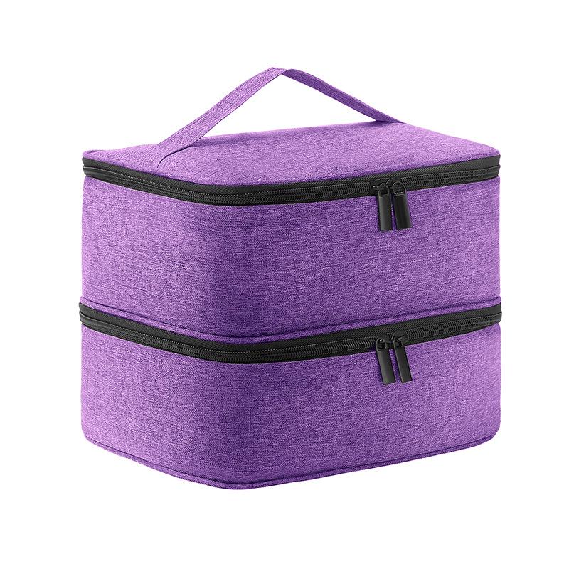 Double Layer Portable Storage Bag for Nail Lamps & Polish - 30 Compartments