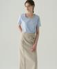 Deuloupisumeon Supima Silket U-Neck Short Sleeve T-Shirt [Sky Blue]