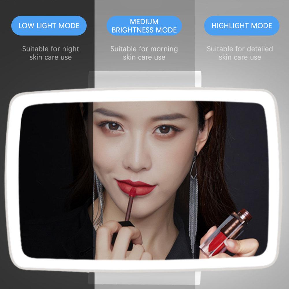 Oglindă Cosmetică Auto Luminozitate în Trei Trepte Oglindă HD Oglinzi Interioare Auto Placă Parasolar Pentru Fete Femei Accesoriu Interior Auto