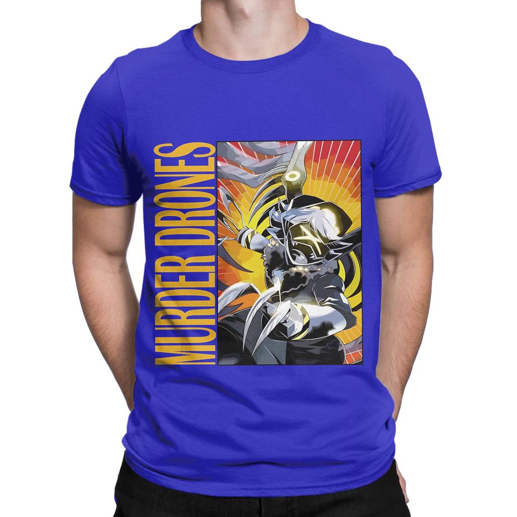 Murder Drones yellow poster Novelty 100 Cotton TShirt Murder Drones Tees Tops For Unisex