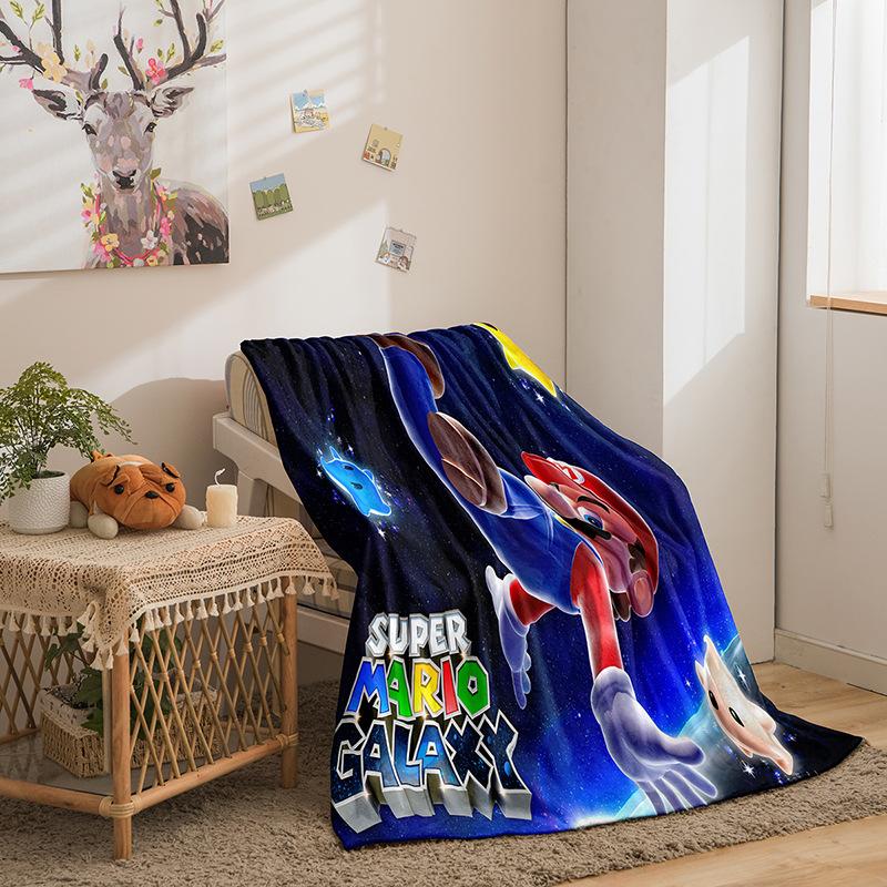 Cartoon Mario Double Sided Flannel 3D Digital Printed Blanket Blanket
