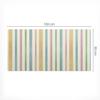 Anti-Slip Protective Desk Mat with Pastel Stripes Pattern 100x50 Cm