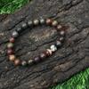 8mm Natural Picasso Jasper Gemstone Beads Partywear Bracelet 7.5" Handmade Jewelry For Birthday Gift RBB-59