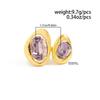 SHIXIN Trendy Charm Acrylic Rhinestone Rings Women Vintage Luxury Metal Geometric Finger Ring Daily Wear Jewelry Accessorioes