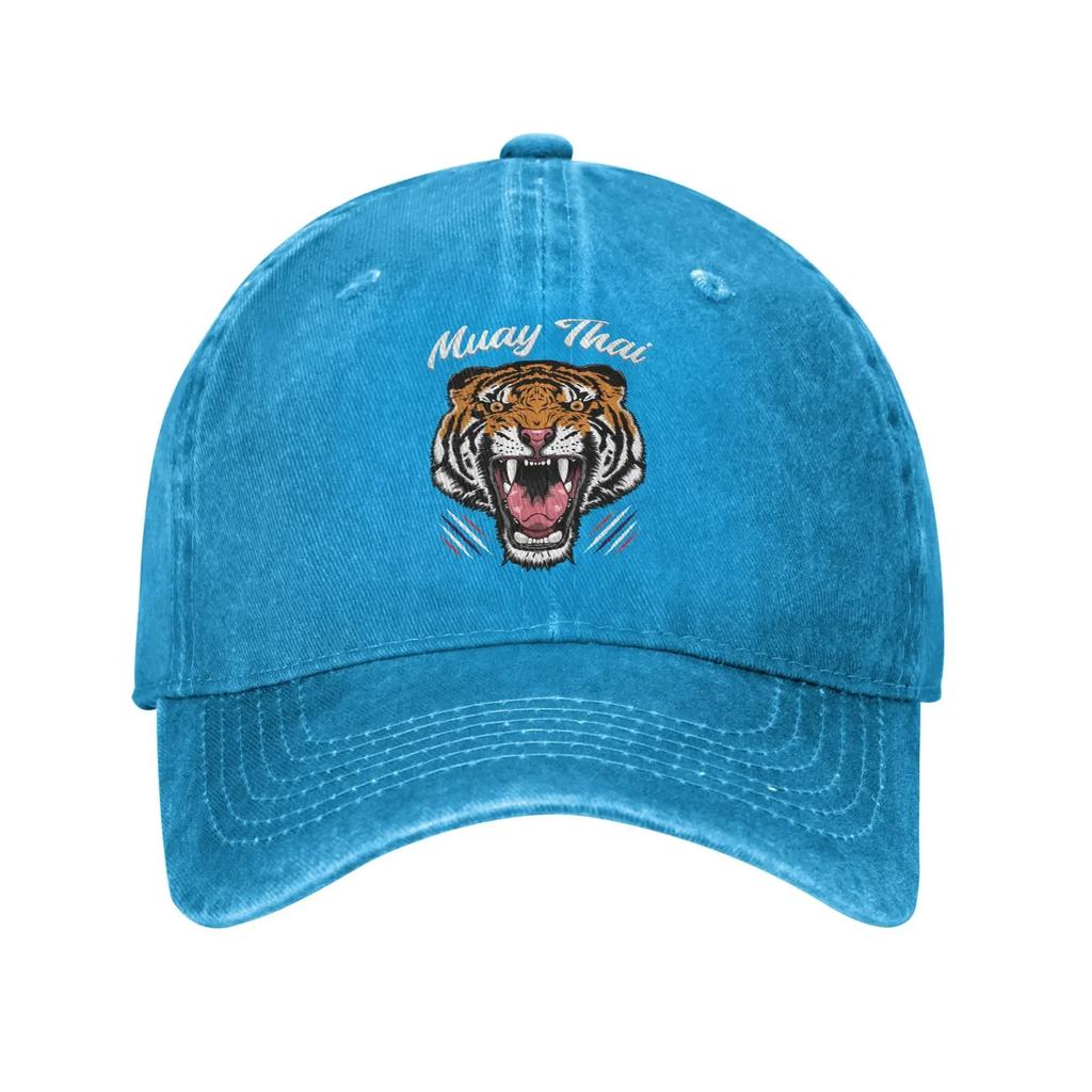 Muay Thai   Baseball Cap Sun  Kickboxing Tiger Rock Breathable Washed Hip Hop Hats Men Women Street Style Print Baseball Caps