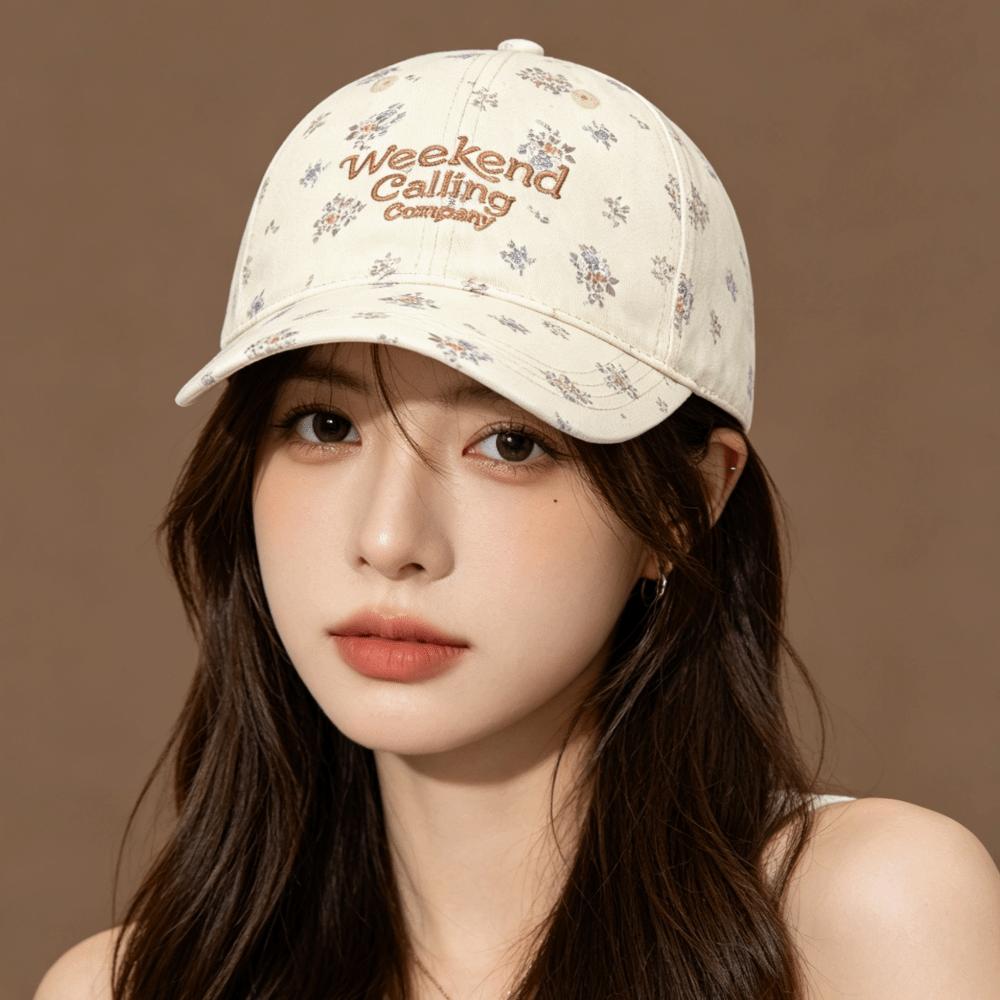 Letter Embroidery Peaked Caps Outdoor Sunshade Sun Hat Sweet Women Baseball Cap Women