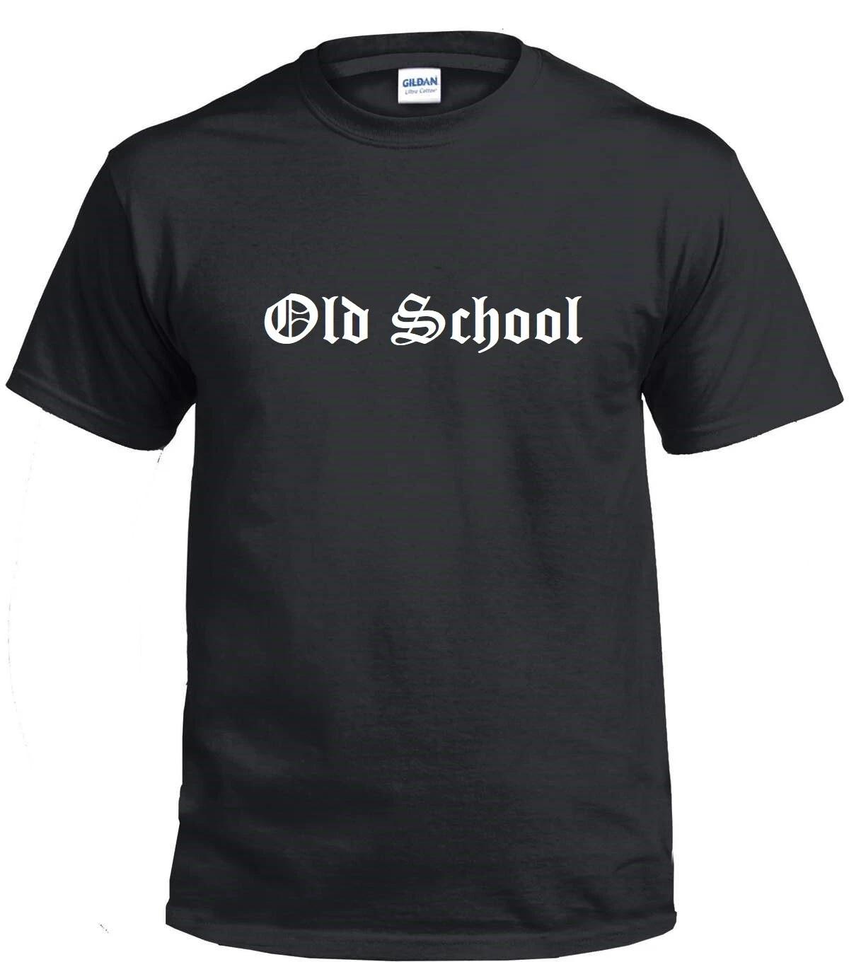 Old School Thug T-Shirt Black White Streetwear Old English Original Tee Shirt M