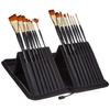 Paint Brushes for Acrylic and Water Colours, with Carry Case, 15 Piece Set