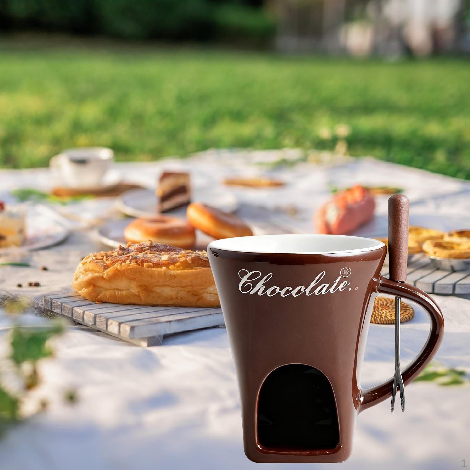 

Кружка для фондю Конфетница Посуда для плавления сыра Закуска Дом День рождения Многофункциональная Шоколадница коричневый