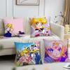 S-SAILOR Anime M-MOON Pillow Case Living Room Sofa Cushion Cover Suitable For Home Bedroom Room Decoration
