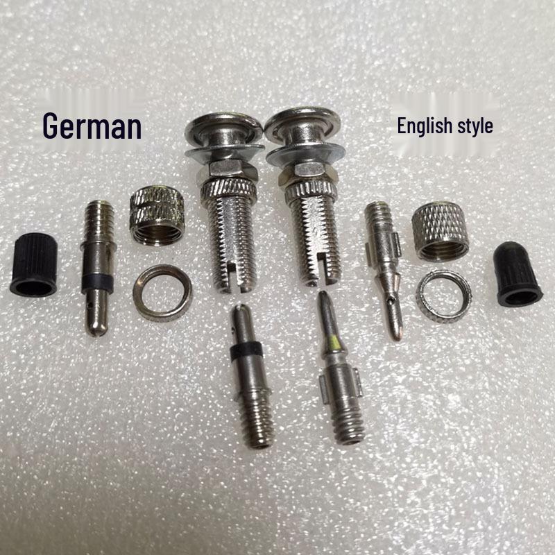 German-style Bicycle Valve Core Set - 16-Piece Copper Valve Stems