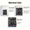 Vehicles Through Time Collage 2D Flat Pattern Flannel Blanket, High Quality All Seasons, Home Decor, Warmth and Comfort, Perfect for Christmas Gifts.