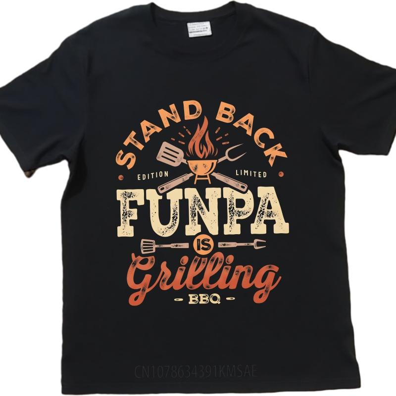 Oversized Summer For Her Tshirt Stand Back Funpa Is Grilling Bbq Short Sleeve Relaxed Fit Oneck Tees Everyday Tee Premium Gift
