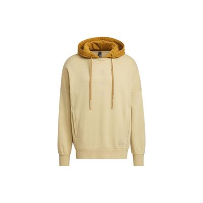 adidas Sportswear Oversized Hoodie Color Block Loose Fit American Style Pullover Sweatshirt Men Hoodies Light-Khaki IM9052