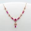 Exquisite Inlaid Zircon Red Pomegranate Chain Exquisite Rose Gold-Plated High-Grade Versatile Russian Purple Gold Jewelry Women