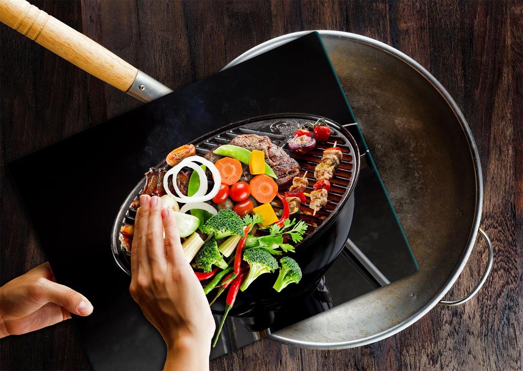 Szklana Płyta Deska Do Krojenia 52X40 Grill