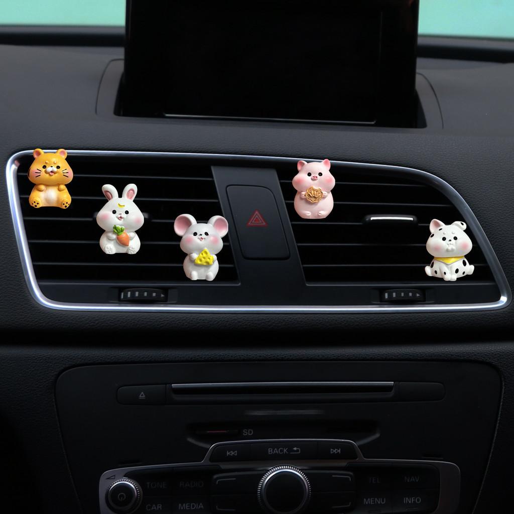 Car Air Stylish Vent Clip Rat Tiger Rabbit Dog Pig Perfume Clip Decoration Set
