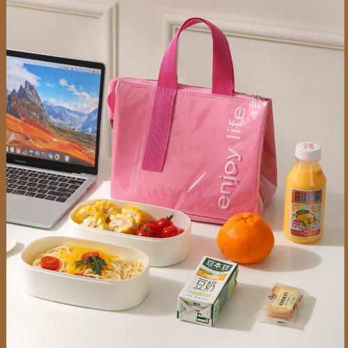 MiniMood Insulated and Waterproof Lunch Bag, 26.5 x 20 x 17cm (Pink) | Aluminum Insulation + Water-Repellent Finish, Lightweight and Compact Design, P