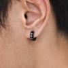 Black Viking Thors Hammer Earrings for Men Boys, Waterproof Stainless Steel Hoop Huggie Earring Jewelry, brincos masculinos