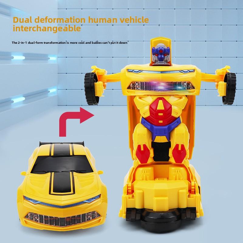 Electric Stunt Car Deformation Robot Music Light Universal Driving Electric Children's Toy
