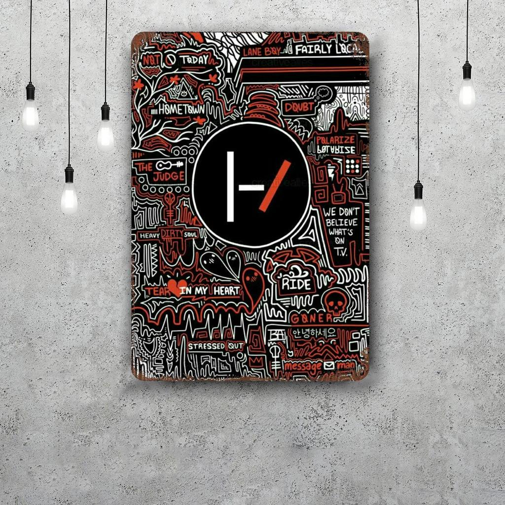 Twenty one pilots Decorazioni Segnali Metallici Vintage Segnali in Latta Poster del Capitano Decorazione per Bar Pub Club Man Cave Decorazione Murale