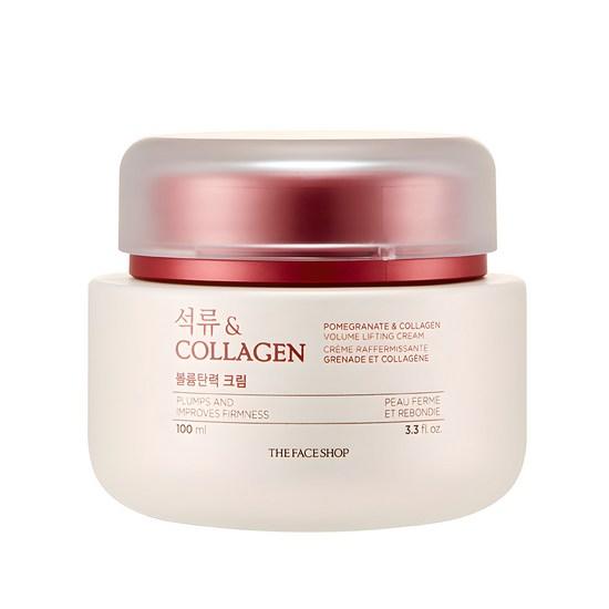 The Face Shop Pomegranate & Collagen Volume Firming Cream 100ml – Elasticity & Moisture Care 1pac
